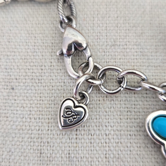 Brighton Silver and Turquoise Charm Bracelet - Picture 5 of 9